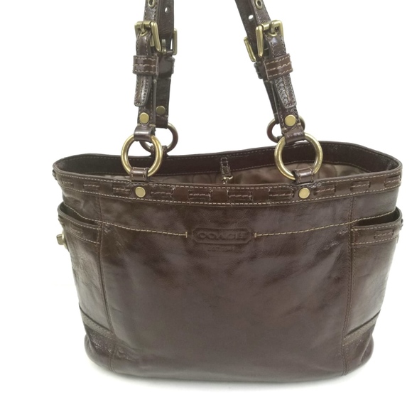 Coach 11500 Gallery Laced Turnlock Tote Handbag - Picture 8 of 8